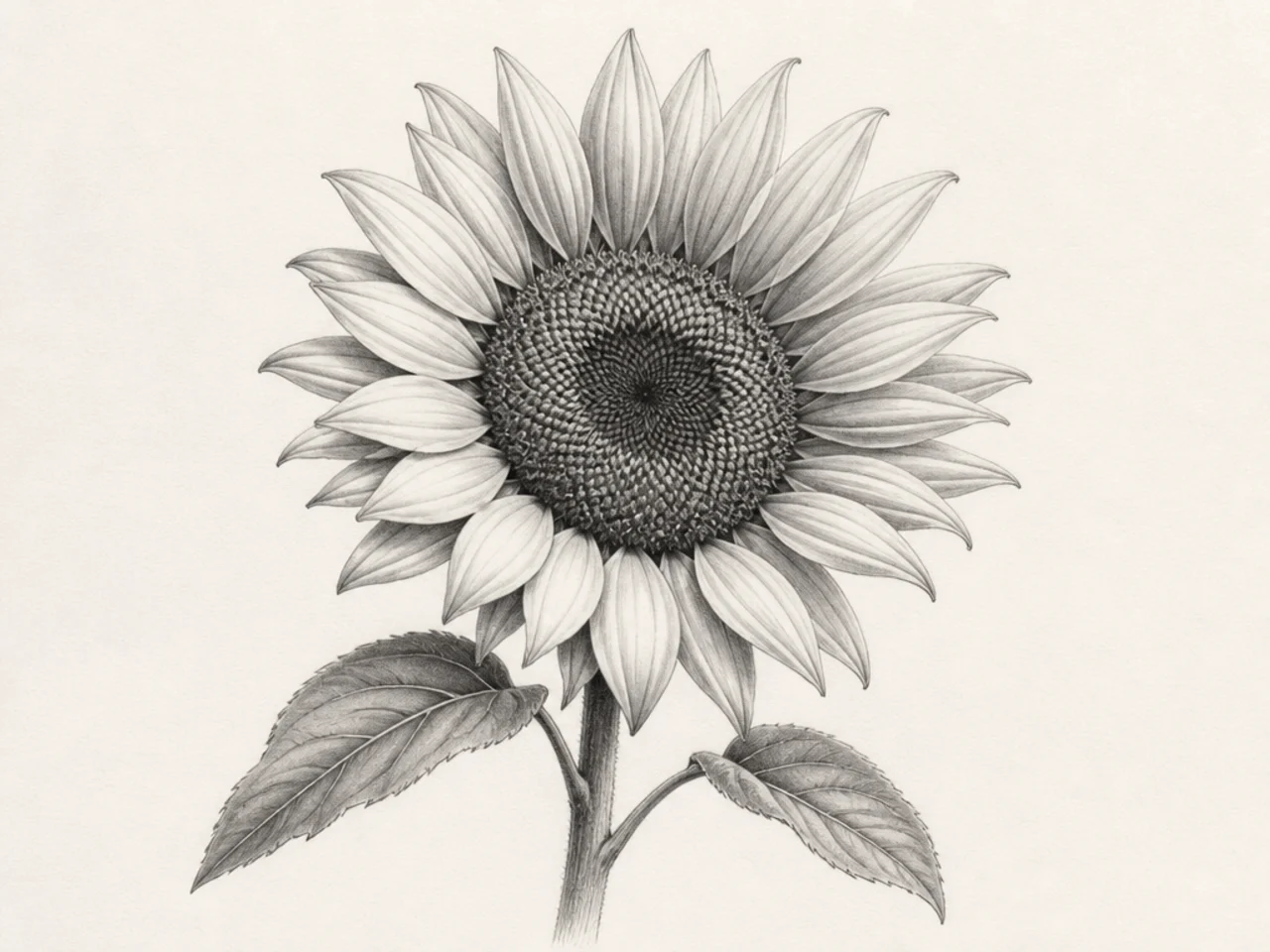 A softly blended sunflower with smooth gradients