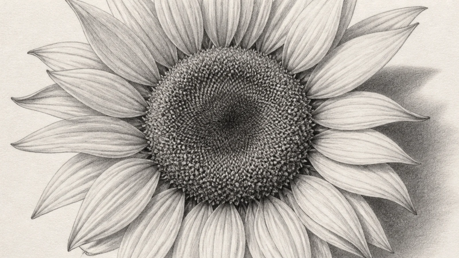 One large sunflower filling the frame with rich shading