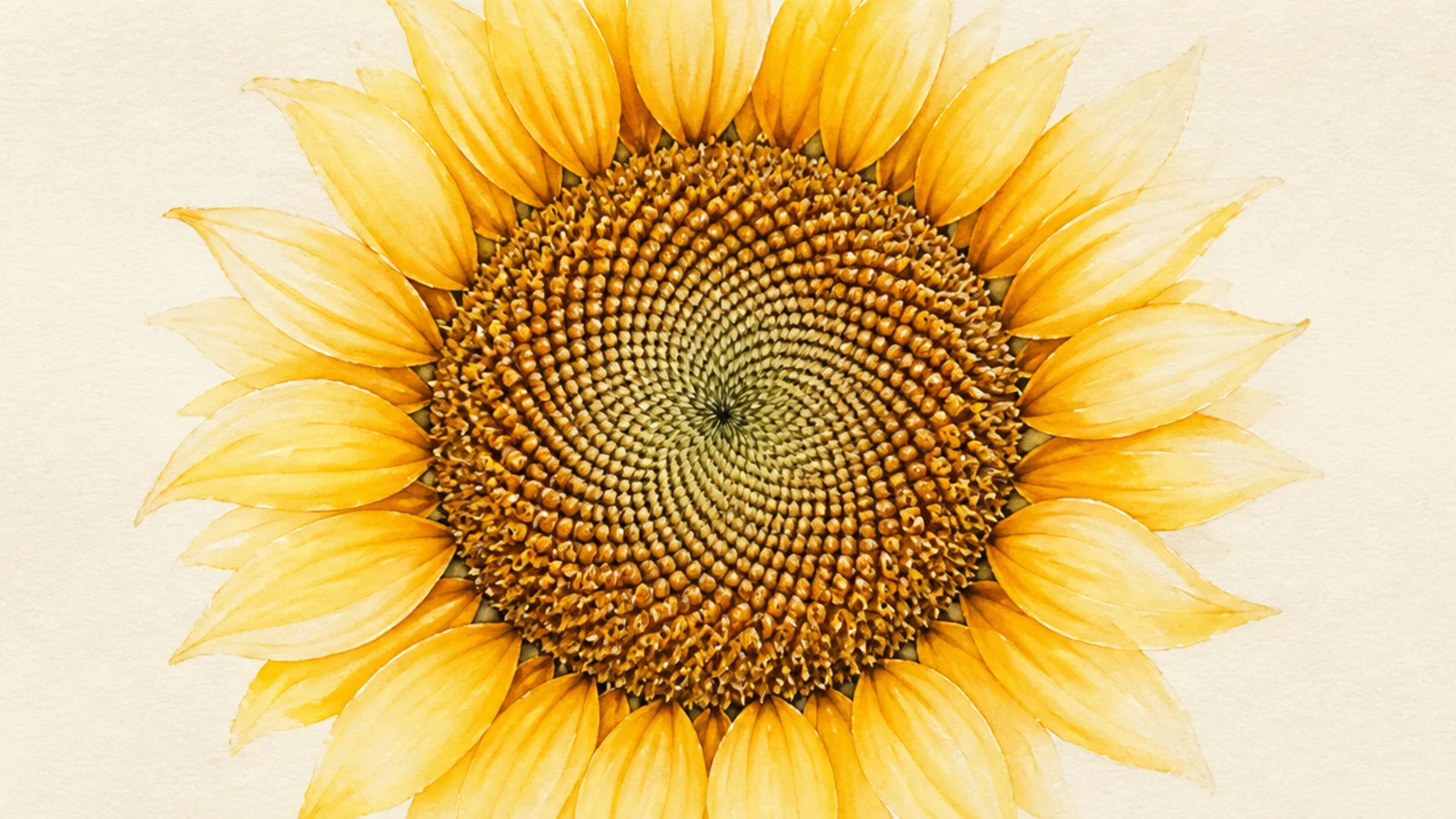 A close pencil macro of a sunflower seed spiral