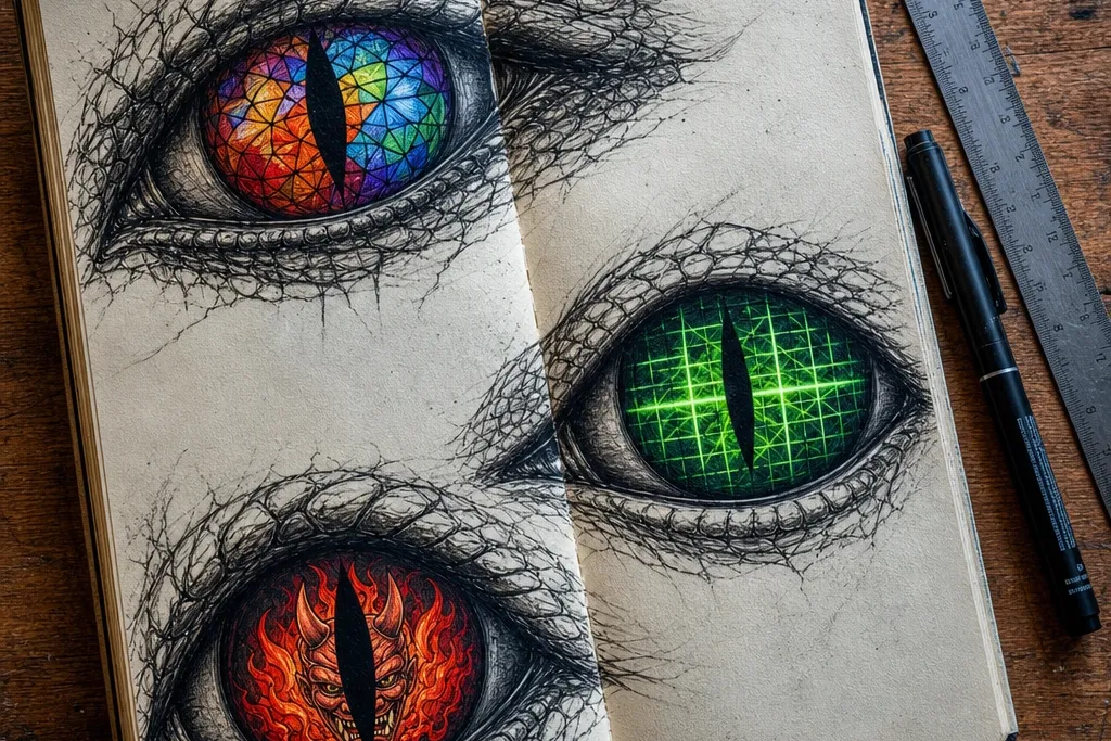 Themed Snake Eyes Drawing Ideas