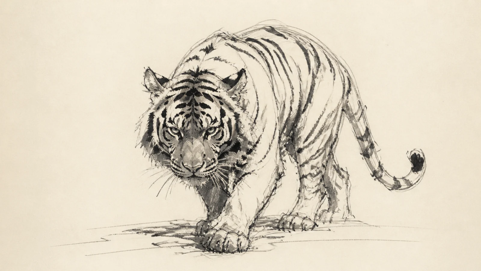 20 Bold Tiger Drawing Sketches to Copy