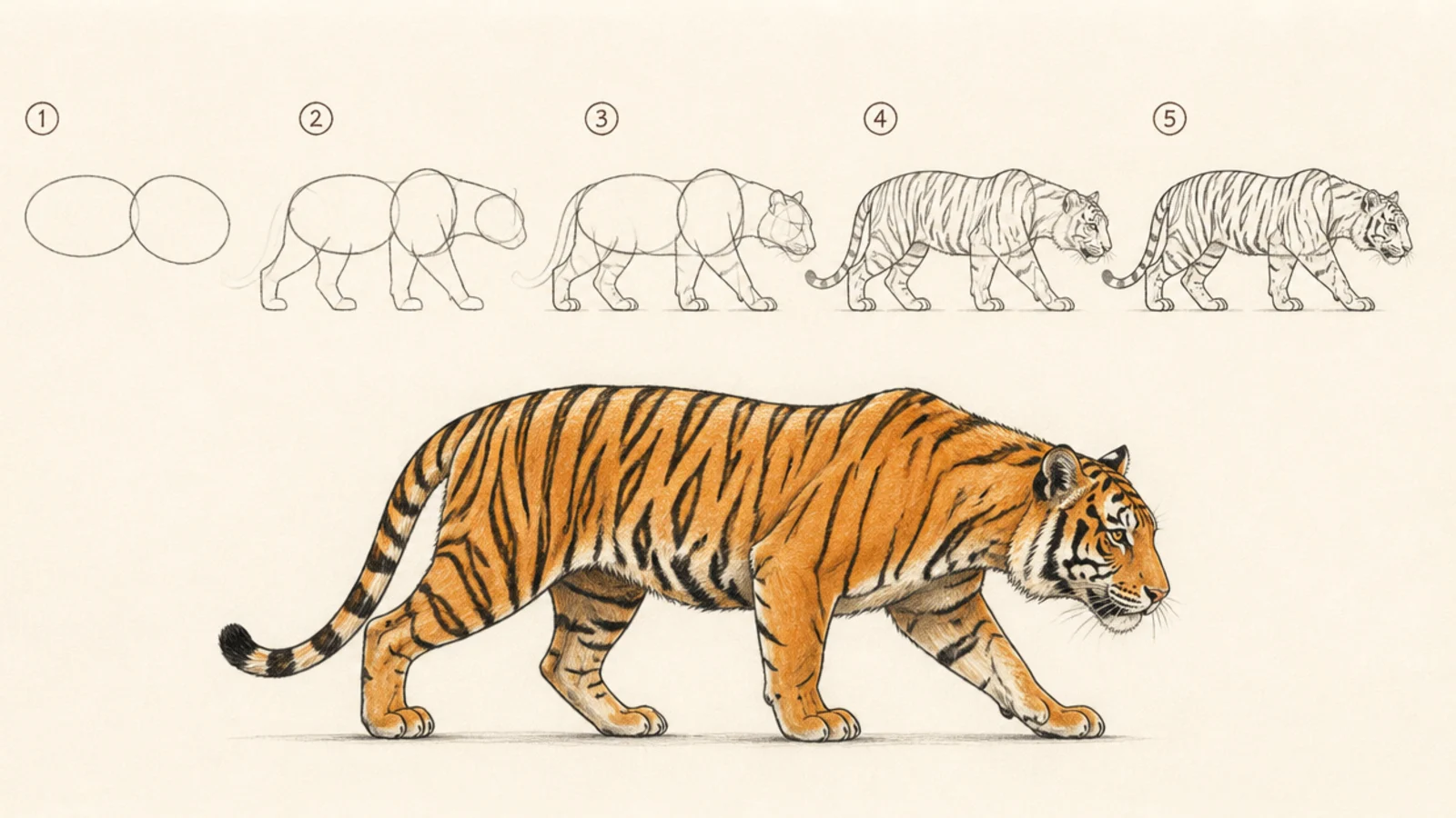 A tiger prowling low from the same method