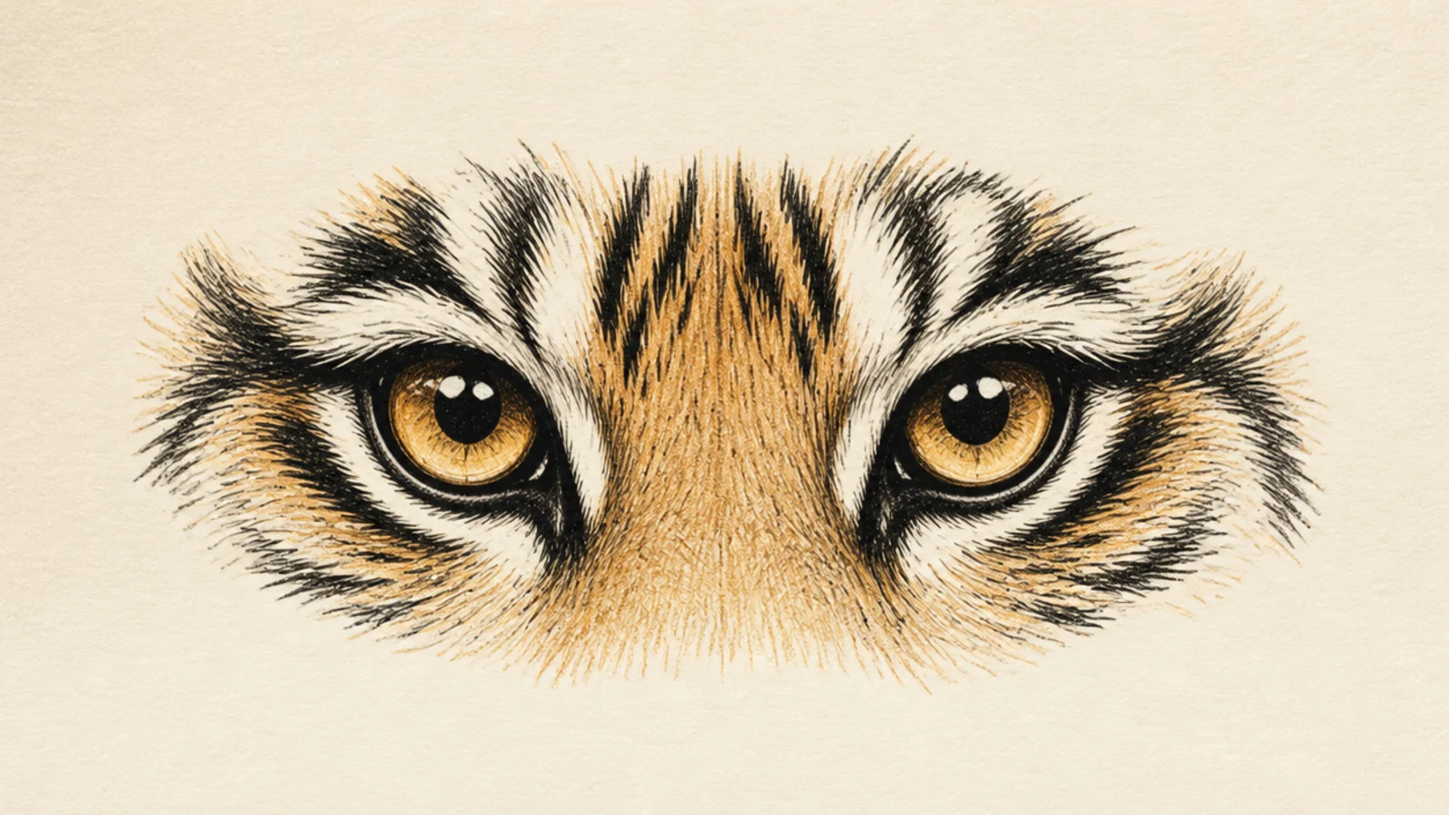 A pair of large, innocent tiger cub eyes
