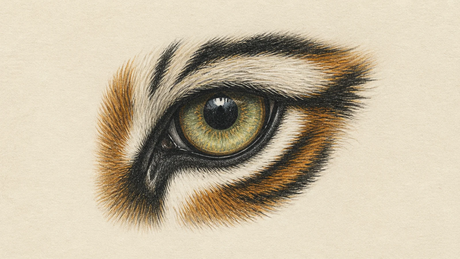 A tiger eye rendered in a rare green-gold color