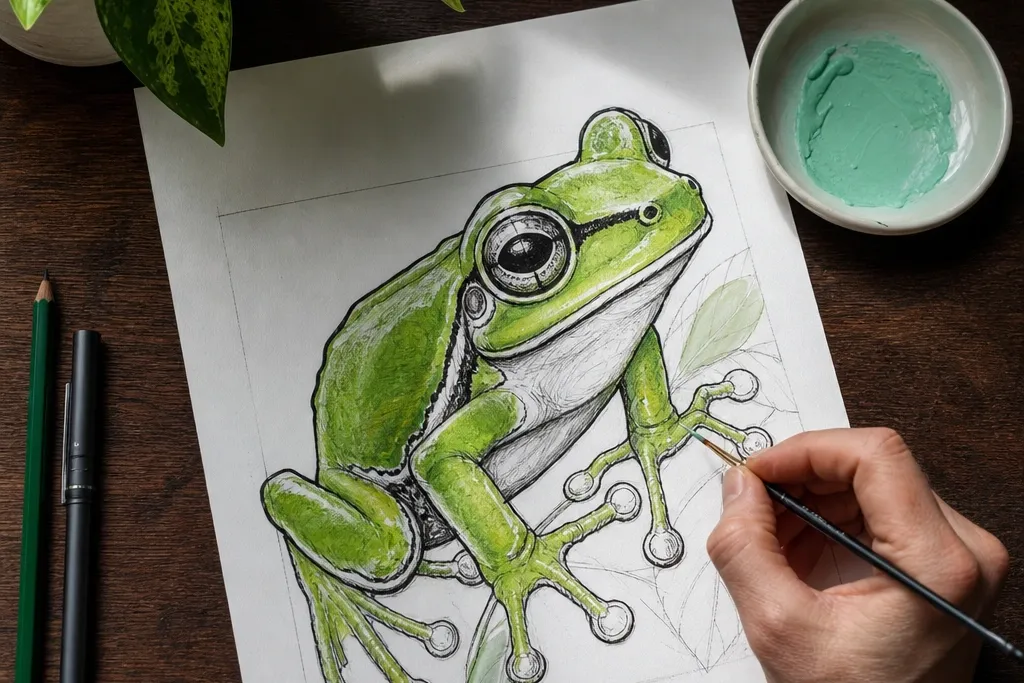 Tree Frog Drawing Ideas