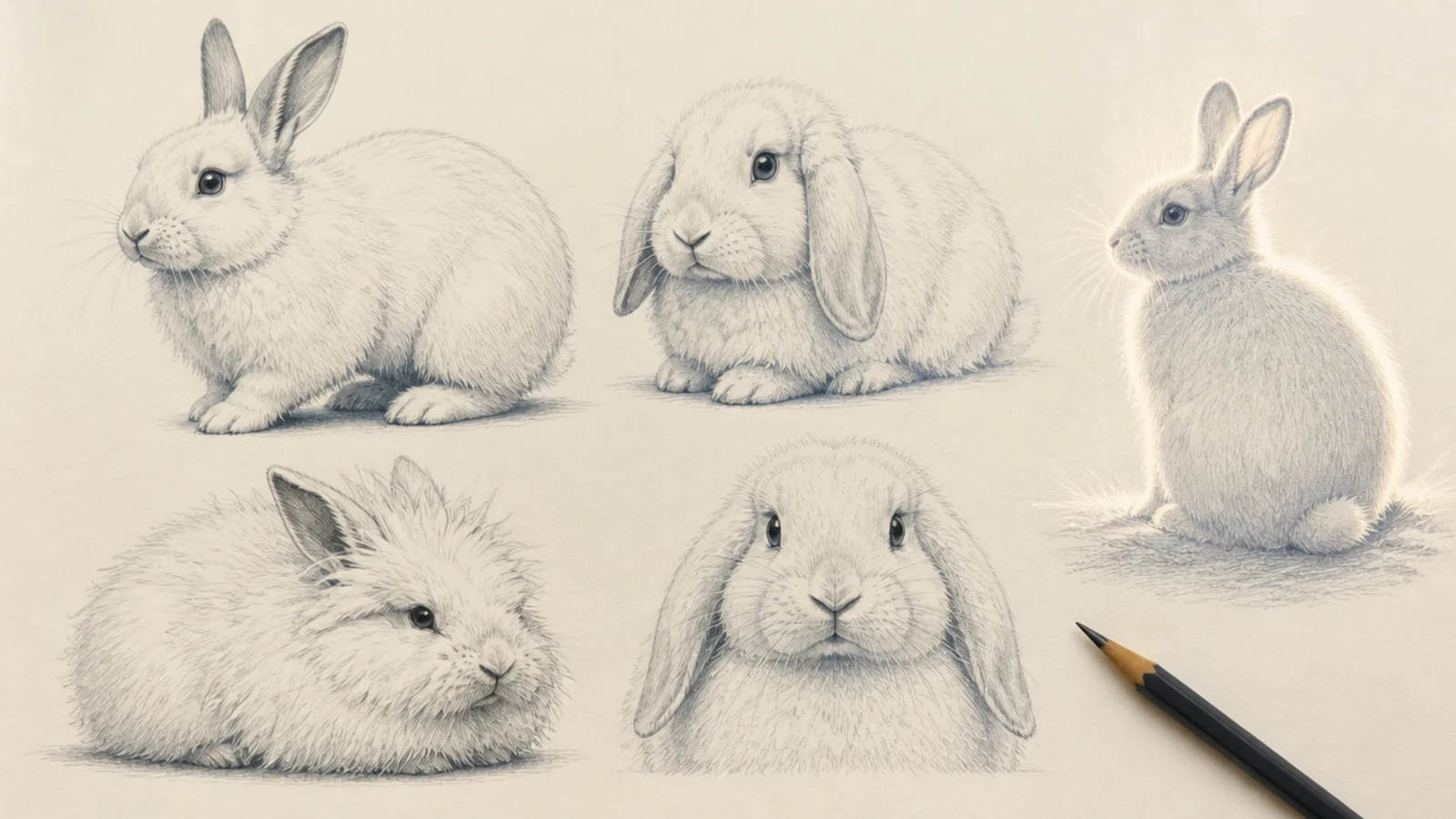 15 Gorgeous White Rabbit Drawings to Try