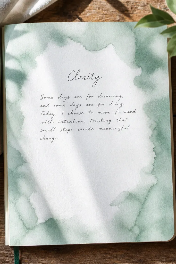 Watercolor border around page with a clean center column for writing