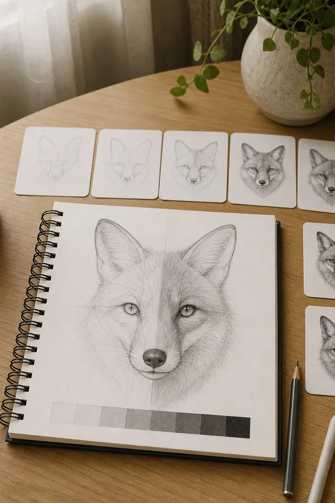 Year-Round Fox Drawing Steps