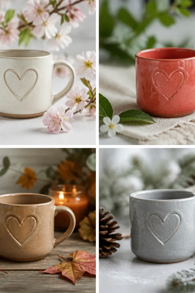 Year-round handmade heart mug ideas