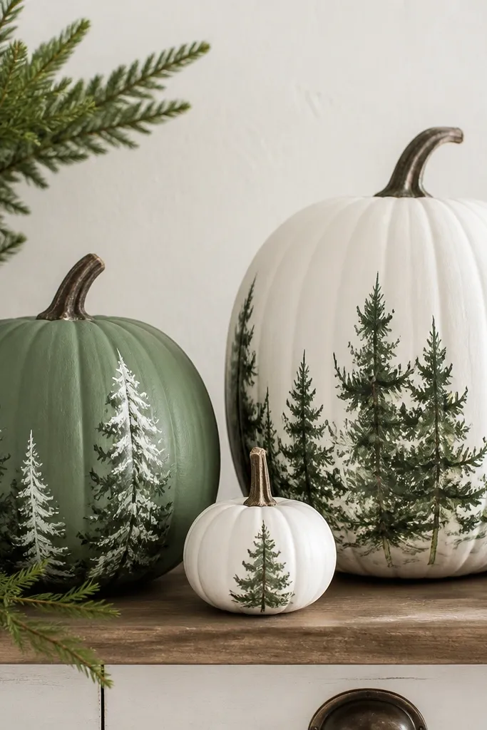 Year-Round Seasonal Evergreen Pumpkin Painting Ideas