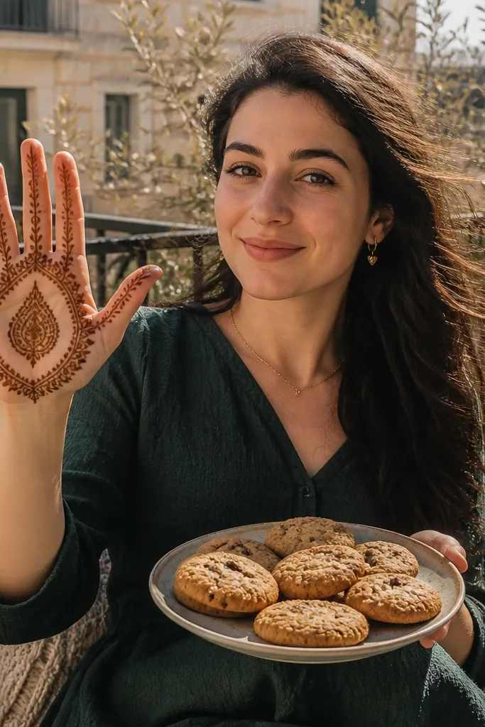 Teardrop center of palm with thin vine frame and small leaf corners