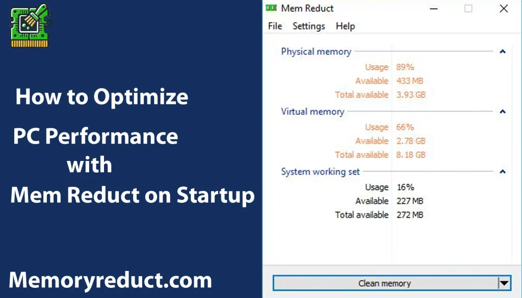 Optimize PC performance with Mem Reduct on startup