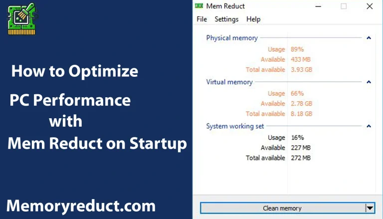 Optimize PC performance with Mem Reduct on startup