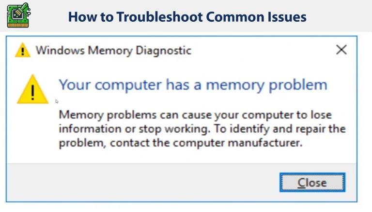 Windows Memory Diagnostic error message with How to Troubleshoot Common Issues with Mem Reduct